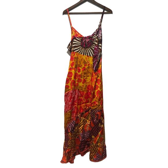 Farm Rio X Anthropologie Printed Slip Dress Multicolor Size XL NWT - Picture 9 of 11